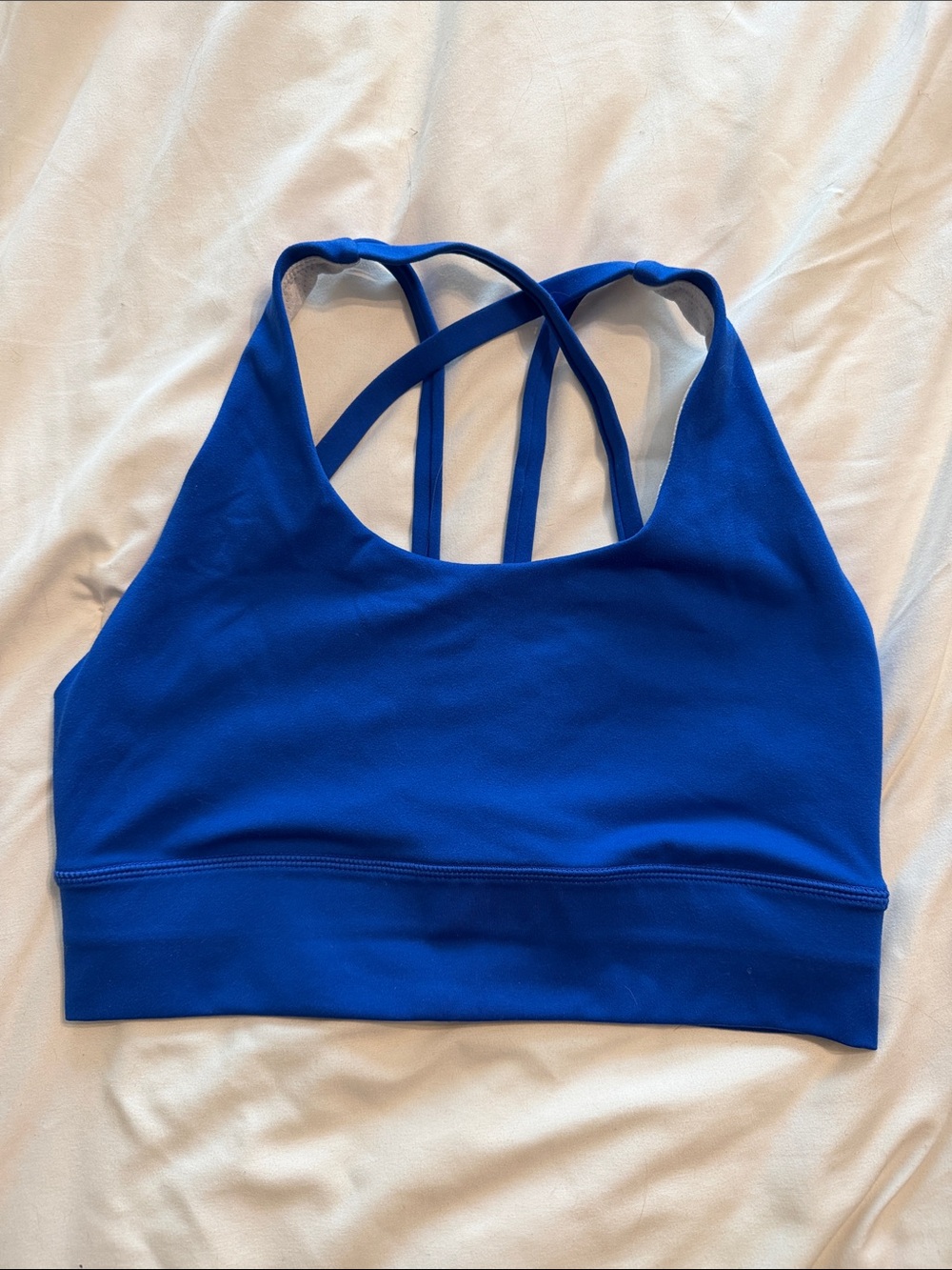 High-Support Crossback Sports Bra - Blue
